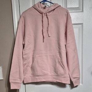 Alternative Men's Light Pink Hoodie Sweatshirt Pullover Front Pockets NWOT